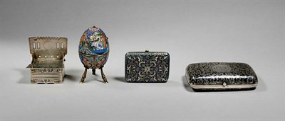 Lot 3200 - Group of Russian and Russian Style Niello and...