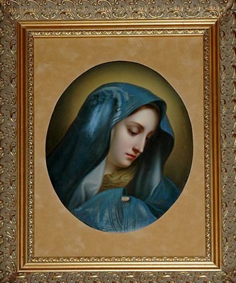 Lot 3601 - Framed Continental Porcelain Plaque Depicting...