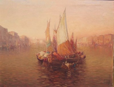 Lot 4058 - Carl Muller Austrian, 1862-1938 Ship in the...