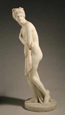 Lot 3359 - Carved White Marble Figure of Venus Height 33...