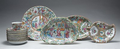 Lot 2144 - Assembled Canton Rose Medallion Porcelain...