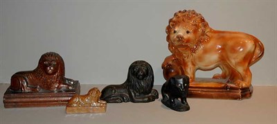 Lot 1235 - Miscellaneous Group of Nine Lion Bookends,...