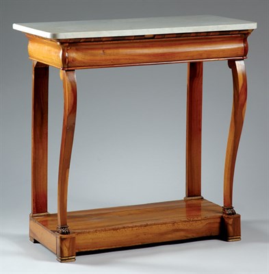 Lot 4298 - Charles X Marble Top Fruitwood Console Height...