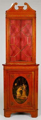Lot 3290 - Edwardian Style Painted Satinwood Corner...