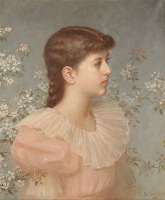 Lot 2415 - De Scott Evans 1847-1898 Portrait of a Young...
