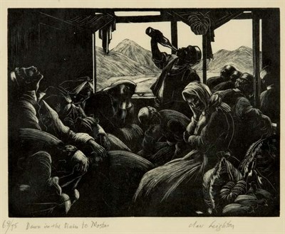 Lot 360 - Clare Leighton DAWN IN THE TRAIN TO MOSTAR...