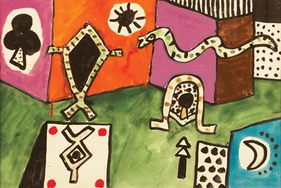 Lot 120 - Alan Davie British, b. 1920 Witches Room No. 5,...