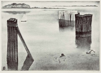 Lot 100A - Louis Lozowick QUIET HARBOR (F. 102)...