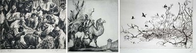 Lot 1138 - Irwin Hoffman AFRICAN GOLFERS Etching, signed...