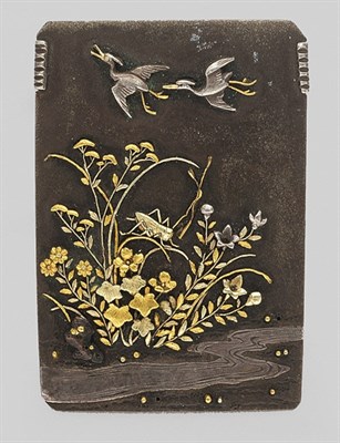 Lot 1 - Shakudo Brooch