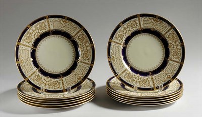 Lot 4387 - Set of Twelve Royal Worcester Porcelain...