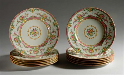 Lot 4471 - Set of Twelve Mintons Porcelain Dinner Plates...