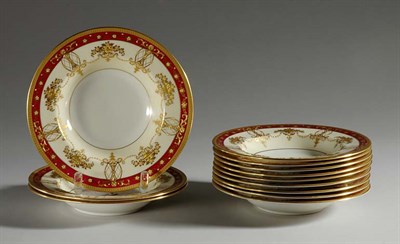 Lot 4487 - Set of Twelve Lenox Porcelain Soup Plates...