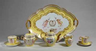 Lot 3342 - Sevres Gilt Decorated Porcelain Tete a Tete...