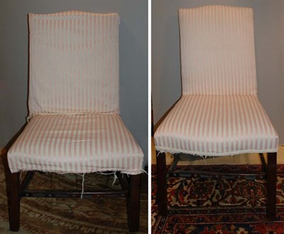 Lot 1148 - Pair of George III Mahogany Upholstered Side...