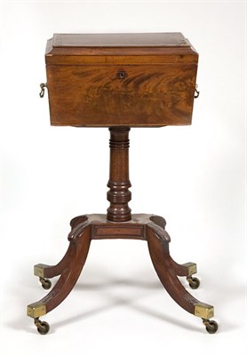 Lot 1491 - Regency Rosewood Cross-Banded Mahogany Teapoy...