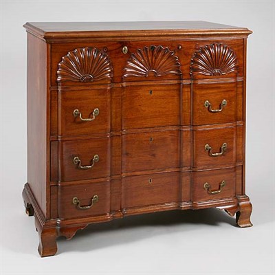 Lot 2084 - Chippendale Mahogany Block and Shell Carved...