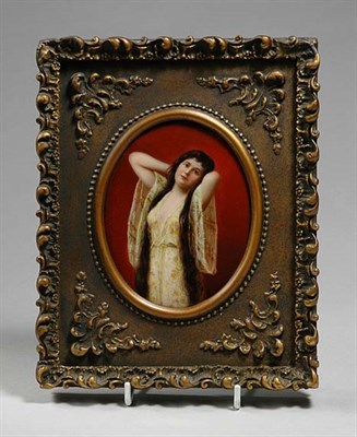 Lot 3145 - Dresden Porcelain Portrait Plaque L. Knoeller,...