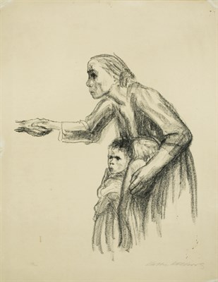 Lot 352 - Kathe Kollwitz FRAU VERTRAUT SICH DEM TODE AN...