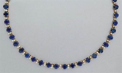 Lot 297 - Sapphire and Diamond Necklace