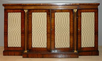 Lot 1559 - Regency Rosewood Credenza The rectangular top...