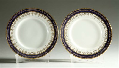 Lot 3728 - Set of Twelve Mintons Gilt and Cobalt...
