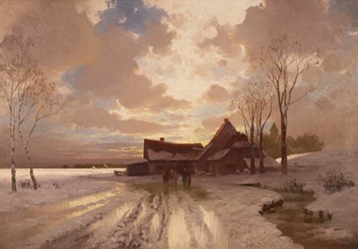 Lot 2 - Carl Leopold German, 1860-1946 Sunset...