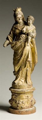 Lot 1268 - Continental Gilt-Wood Figure of The Madonna...