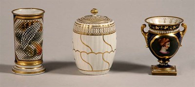 Lot 1513 - Three English Porcelain Vases Early 19th...