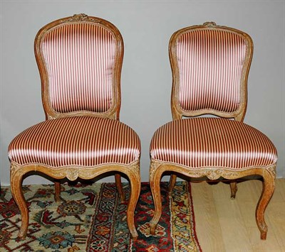 Lot 1336 - Set of Three Louis XV Beechwood Side Chairs...