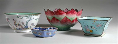 Lot 501 - Group of Four Chinese Enamel Bowls 19th...