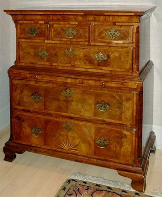Lot 1344 - George II Walnut Chest on Chest In two parts,...