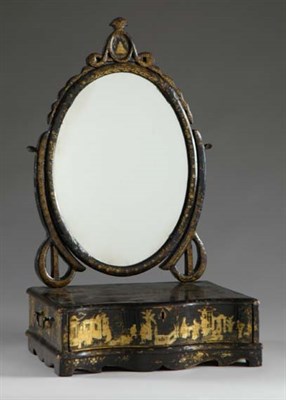 Lot 1522 - Chinese Export Gilt Decorated Black Lacquered...