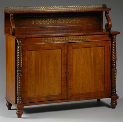 Lot 1550 - Regency Brass Inlaid Rosewood Chiffonier Early...