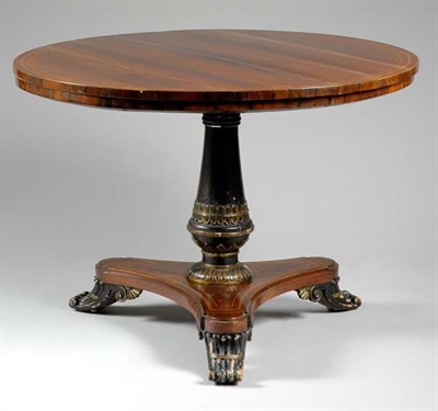 Lot 1525 - Regency Painted and Inlaid Rosewood Side Table...