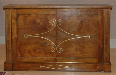 Lot 3739 - Empire Style Gilt-Metal Mounted Side Cabinet...