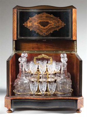 Lot 3382 - Marquetry and Brass Inlaid Walnut and Ebonized...