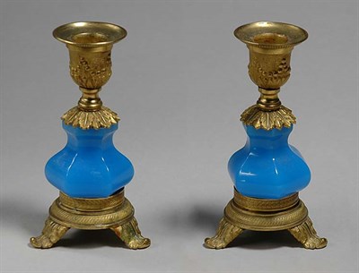 Lot 3345 - Pair of Louis XVI Style Gilt-Bronze and Blue...
