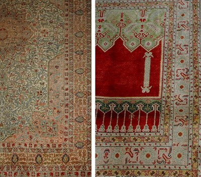 Lot 3764 - Kayseri Silk Prayer Rug Central Anatolia,...