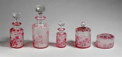 Lot 3458 - Unsigned Baccarat Acid Etched Cameo Glass...