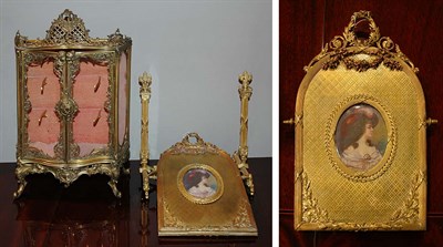 Lot 3381 - Louis XV Style Gilt-Bronze Miniature Vitrine...