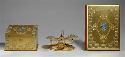 Lot 3366 - Victorian Style Enamel Decorated Gilt-Metal...