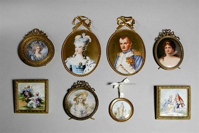 Lot 3418 - Group of Thirteen Portrait Miniatures...