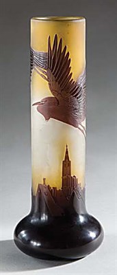 Lot 3452 - Galle Acid Etched Cameo Glass Vase Of...