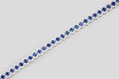 Lot 202 - Sapphire and Diamond Bracelet