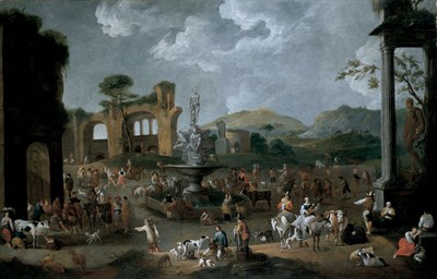 Lot 1036 - Peeter van Bredael Flemish, 1629-1719 A Market...