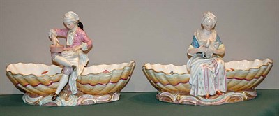 Lot 3698 - Pair of Meissen Gilt and Polychrome Decorated...
