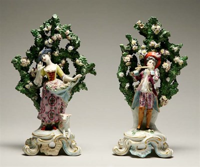 Lot 4479 - Pair of Chelsea Style Porcelain Bocages...