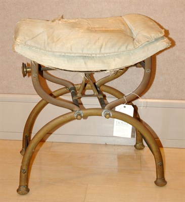 Lot 3705 - Neoclassical Style Brass Stool Of curule form....