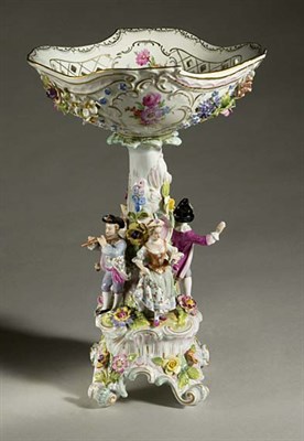Lot 3594 - Dresden Gilt and Polychrome Decorated...